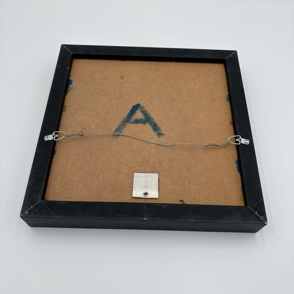 M. Awazi Oil Tingatinga Elephant‎ And Birds Painting On Masonite Signed 12"x12" - Picture 5 of 6